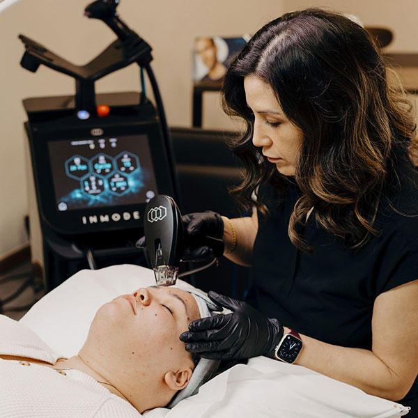 Women getting a beauty treatment